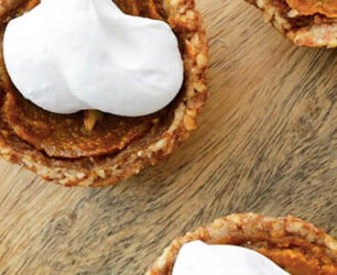 Pumpkin Pie Tarts with Coconut Whipped Cream